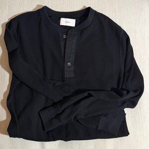 Onia Black Long Sleeve Men's Shirt